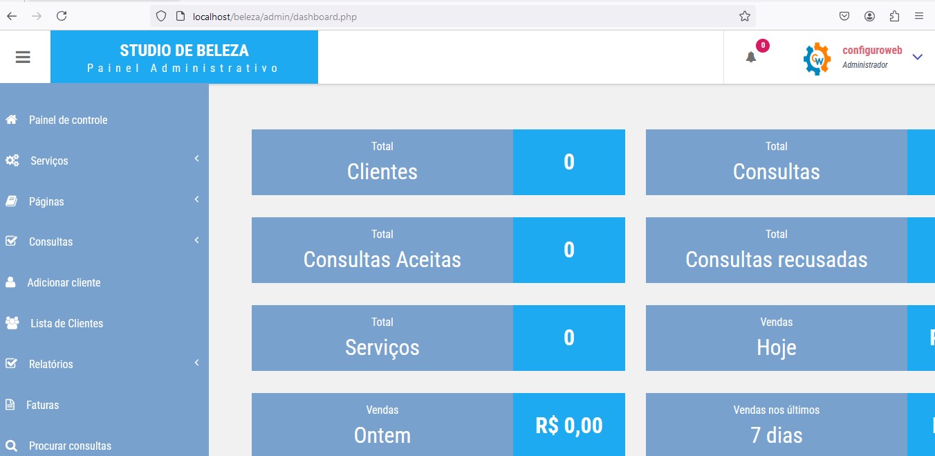 foto2 Sistema de salão de beleza em PHP e Mysql grátis pra usar