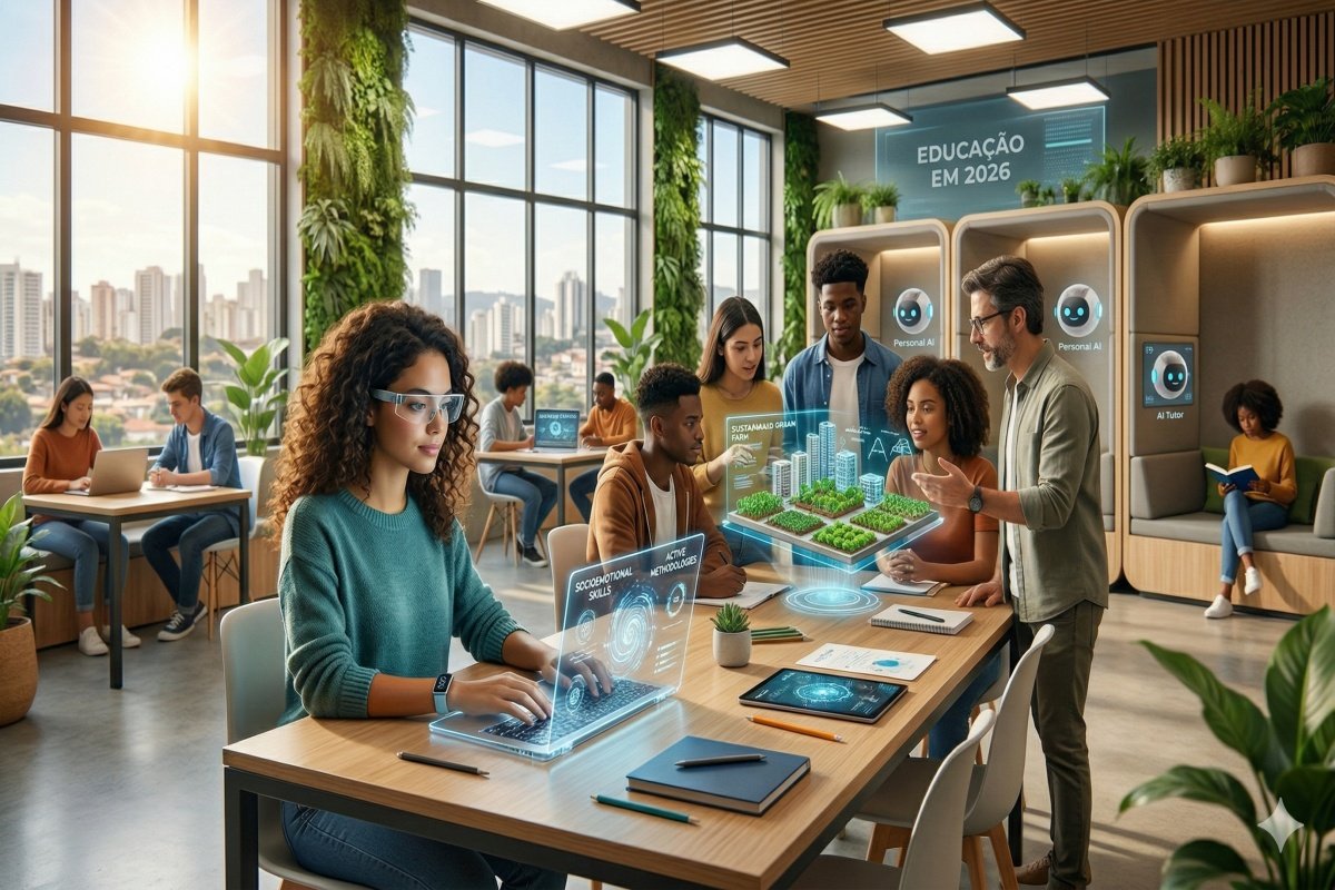 educacao A revolução educacional em 2026: tecnologia, bem-estar e o novo papel do educador